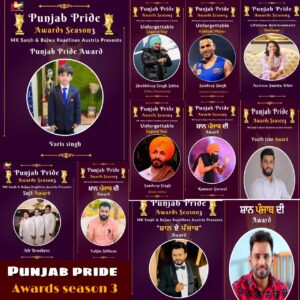Awarded with Punjab Pride Award.